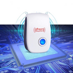 Infographic explaining ultrasonic pest repeller technology and mechanism.