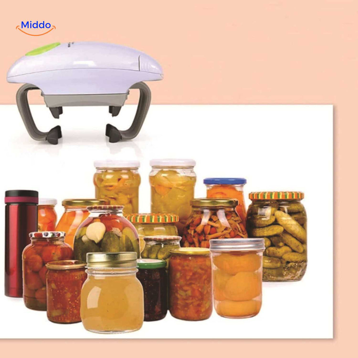 CapMate jar opener fits all standard jar and bottle lid sizes.