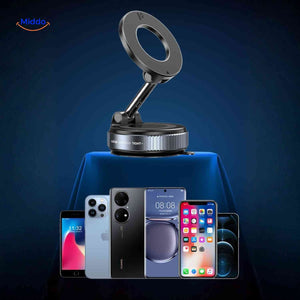 Universal smartphone holder for car dashboard, fully compatible with MagSafe-enabled devices