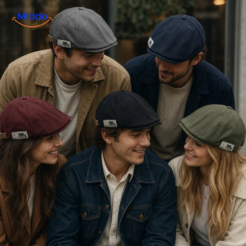 Urban Heritage Flat Cap multiple colors group