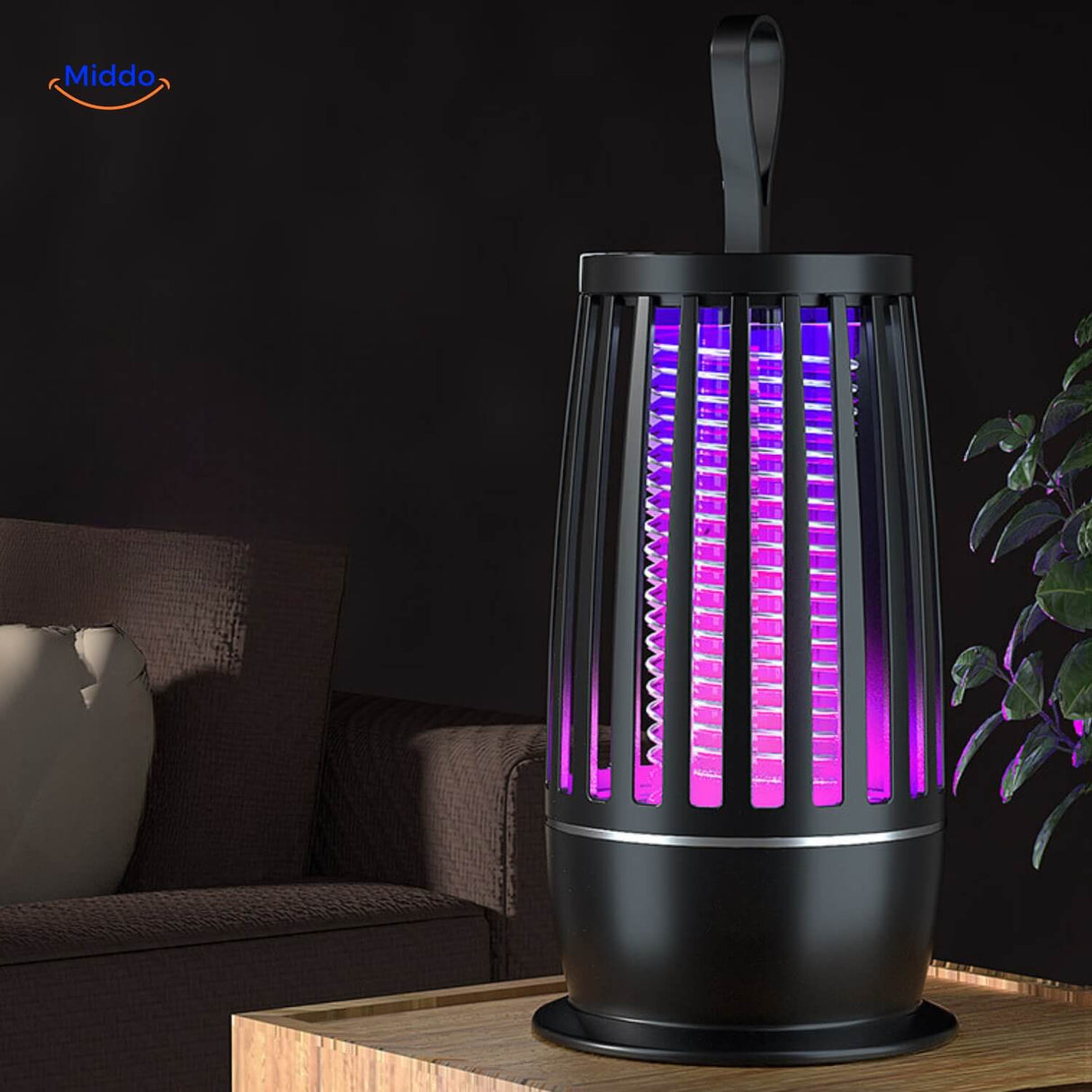 LumiZap electric UV insect trap featuring USB charging port and durable build.