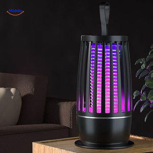 LumiZap electric UV insect trap featuring USB charging port and durable build.