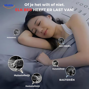 Mattress vacuum with UV lamp making bed cleaning easy and effective against allergens