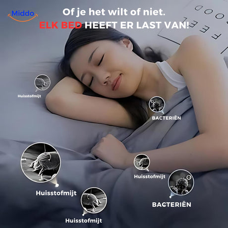 Mattress vacuum with UV lamp making bed cleaning easy and effective against allergens