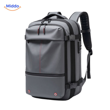 VacuPro travel backpack in elegant gray modern color option.