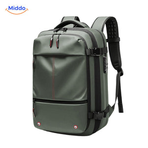 VacuPro travel backpack in military green modern color option.