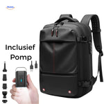 VacuPro travel bag with included black manual vacuum compression pump.
