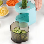 Vega's versatile 4-in-1 spiralizer functionality for multiple cutting styles.