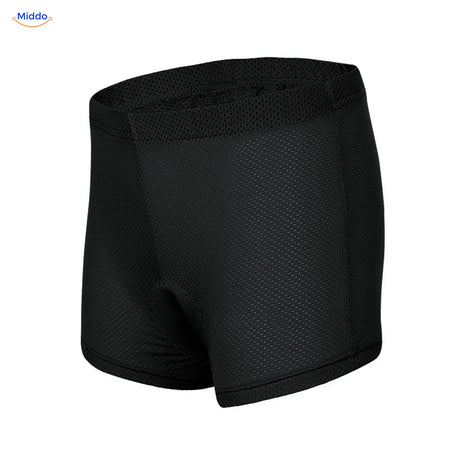 Outside view of black cycling underwear for women