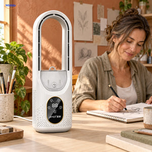 Breezelite™ USB Bladeless Desktop Tower Fan | 6-Speed USB Desk Fan - benefit in use