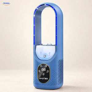 Breezelite™ USB Bladeless Desktop Tower Fan | 6-Speed USB Desk Fan - Blue