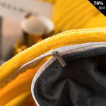 Yellow duvet cover features smooth zipper closure for easy care.