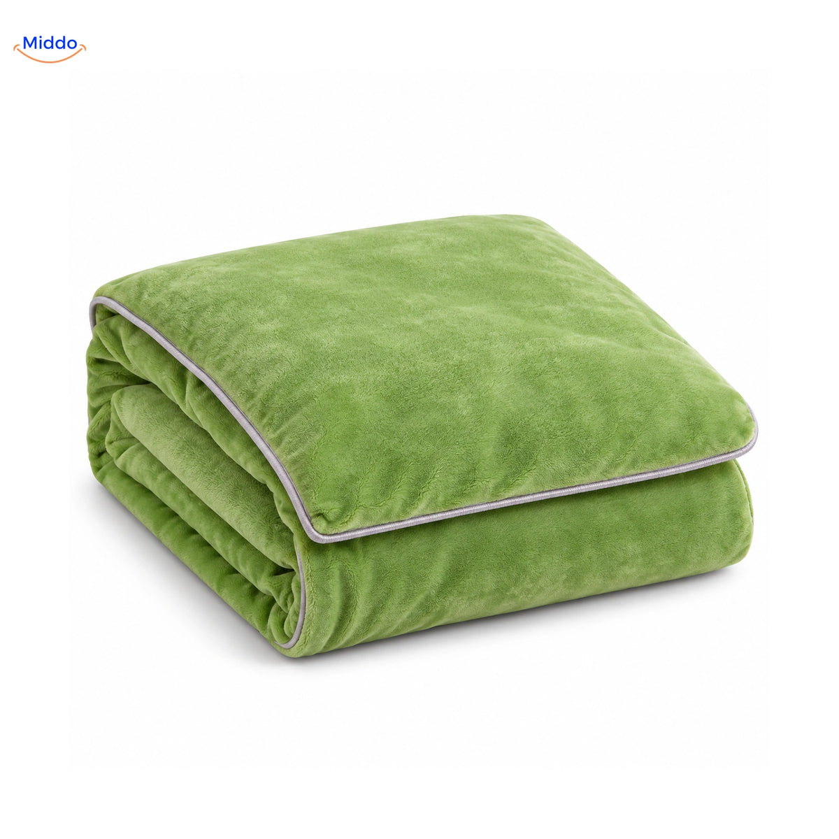 Velvety plush duvet cover in Avocado Green