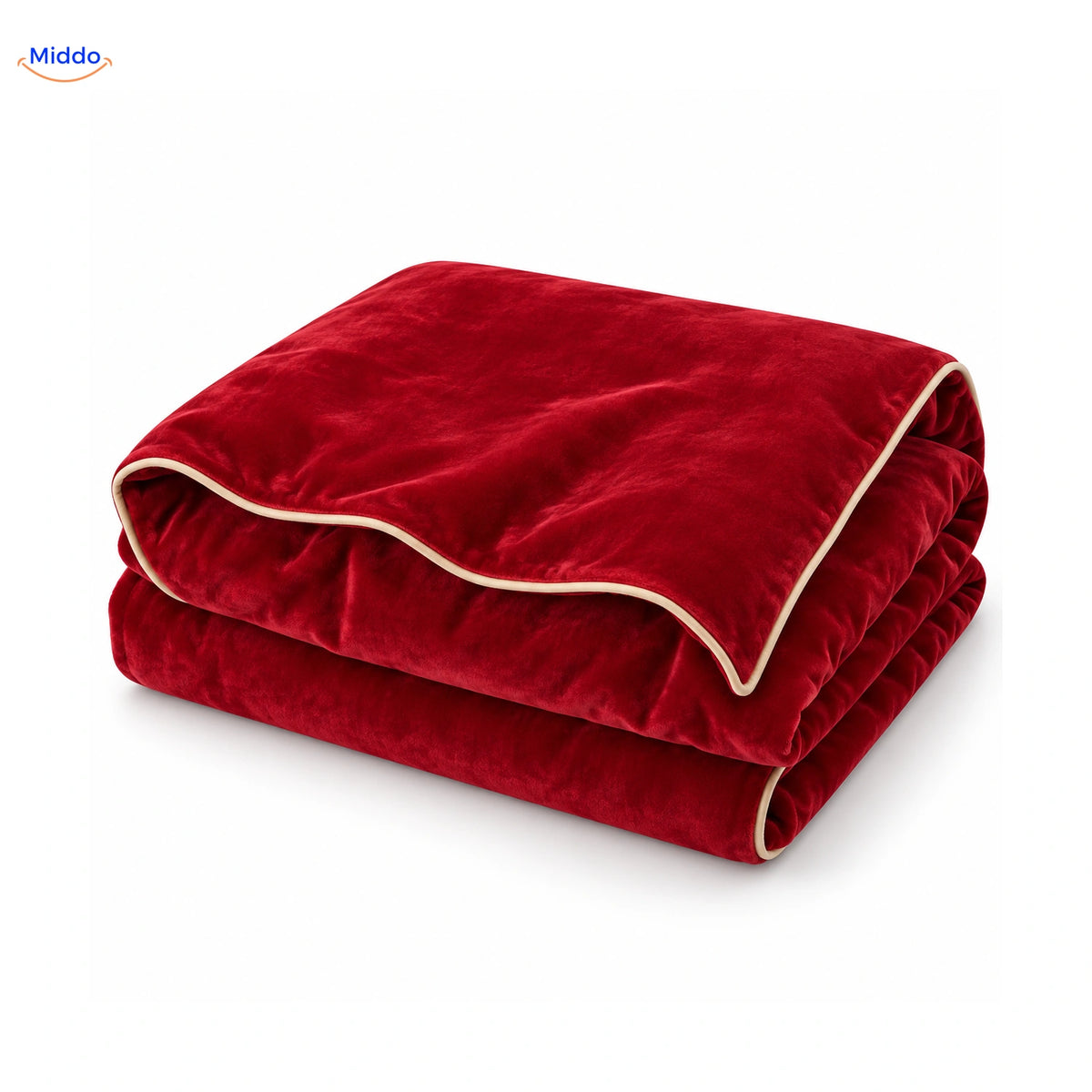 Velvety plush duvet cover in Burgundy Red
