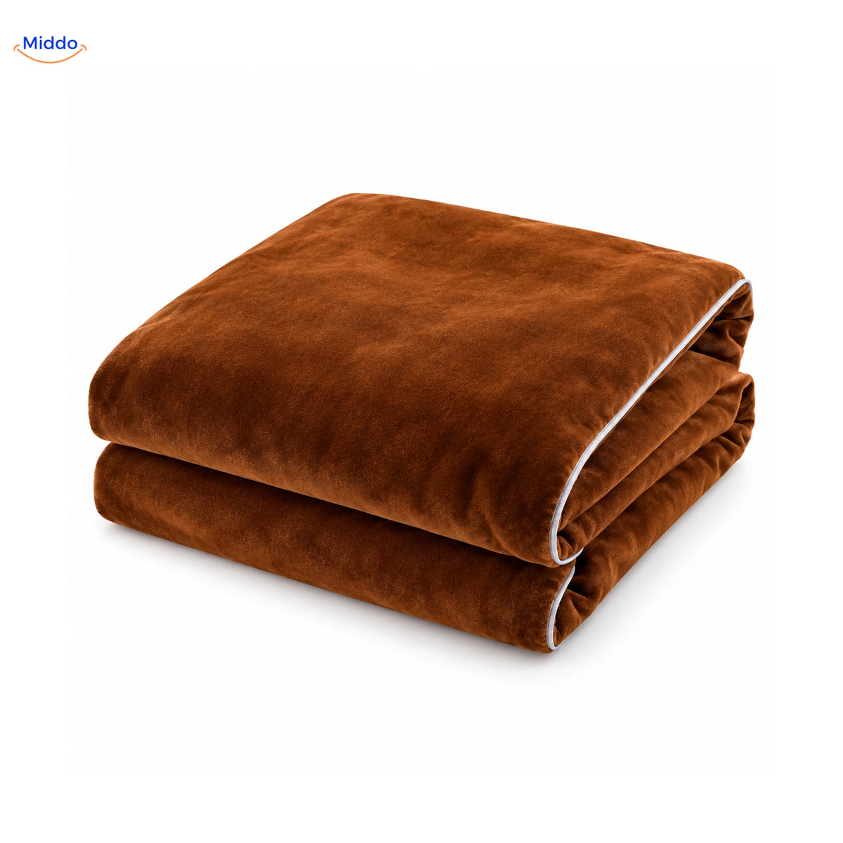 Velvety plush duvet cover in Coffee Brown