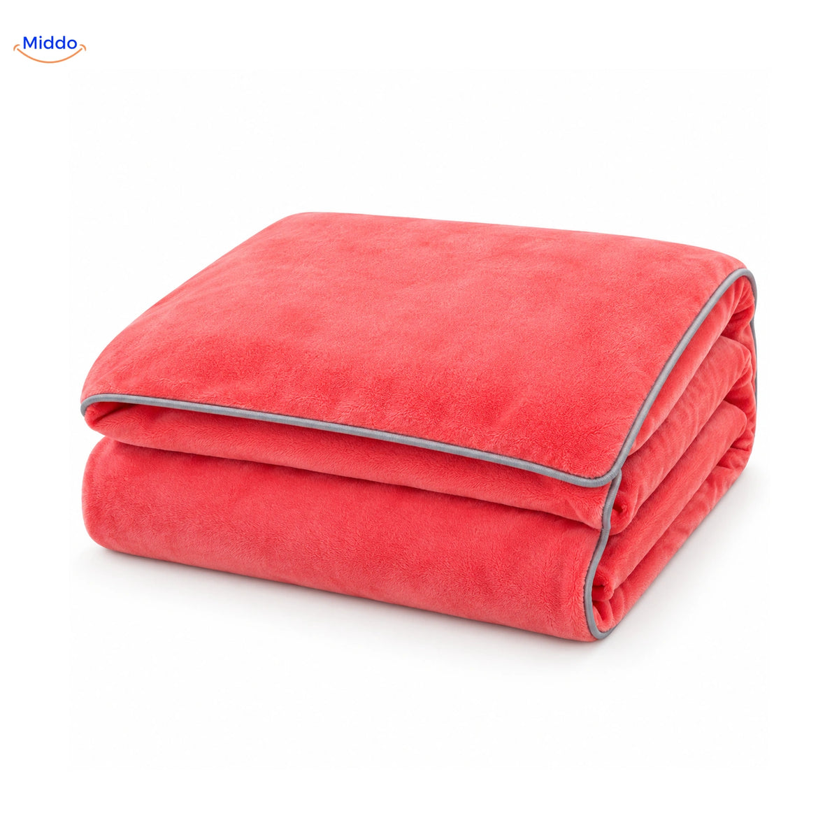 Velvety plush duvet cover in Coral Pink