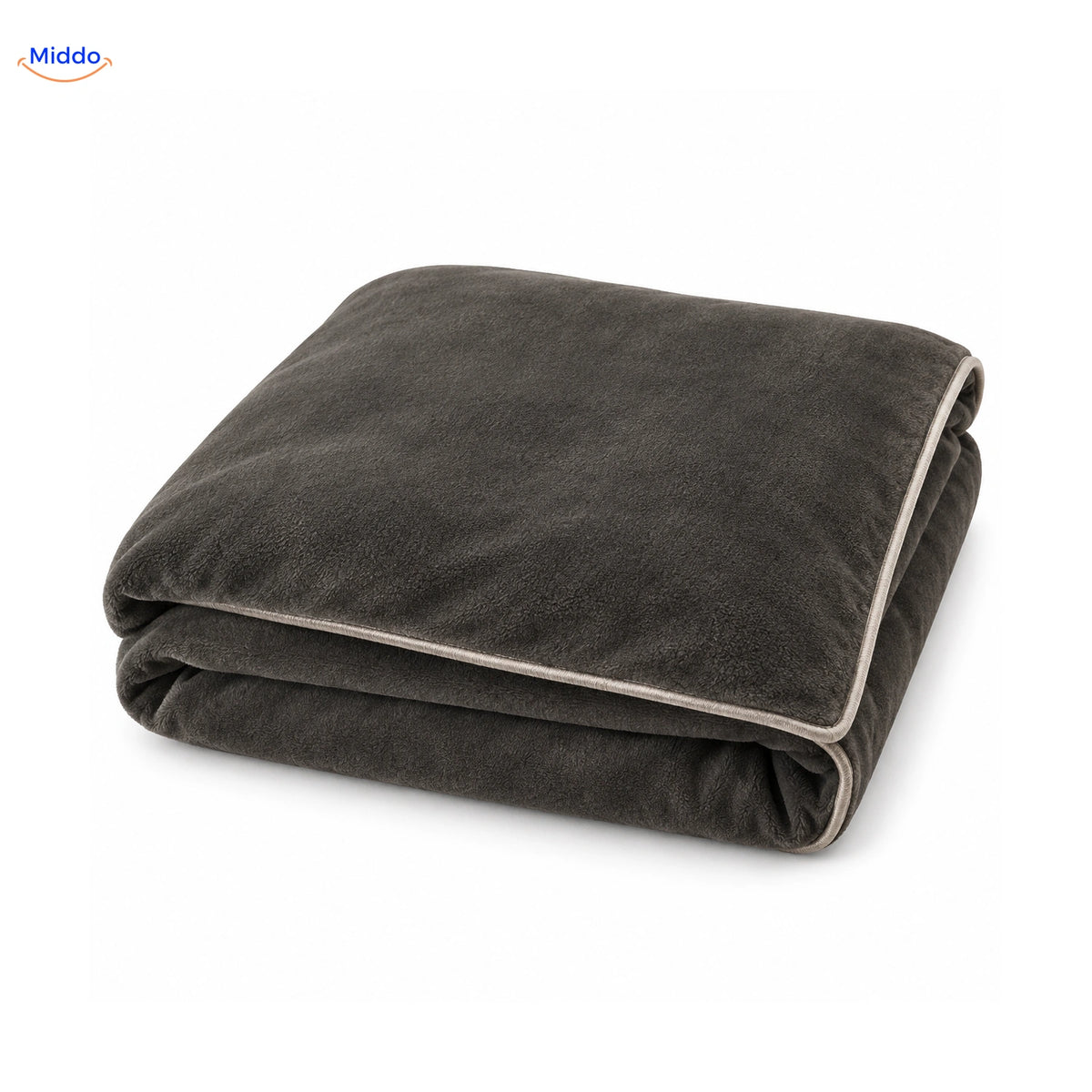 Velvety plush duvet cover in Dark Gray