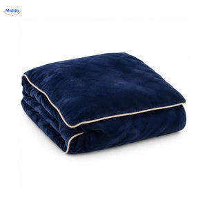 Velvety plush duvet cover in Deep Blue