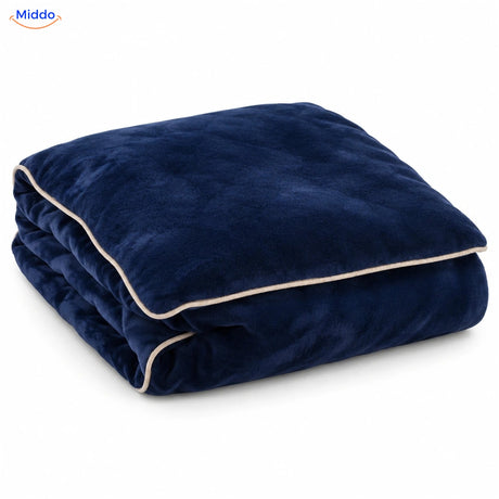Velvety plush duvet cover in Deep Blue