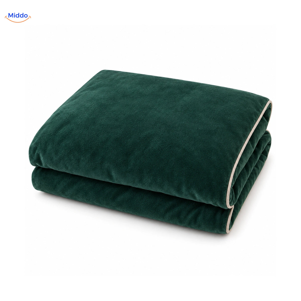 Velvety plush duvet cover in Emerald Green