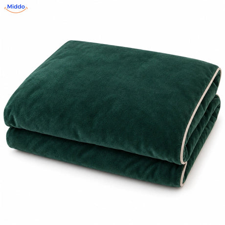 Velvety plush duvet cover in Emerald Green