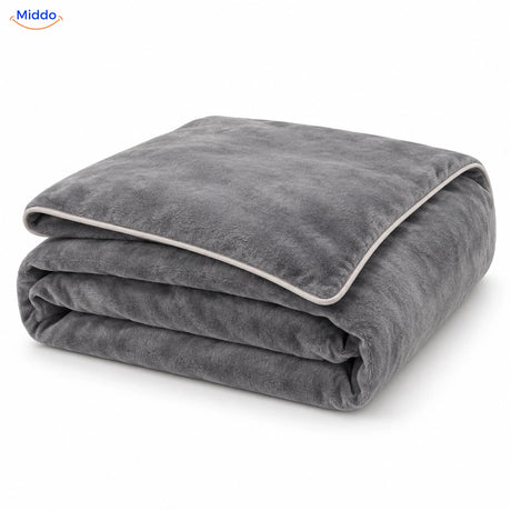 Velvety plush duvet cover in Gray 1