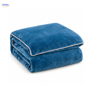 Velvety plush duvet cover in Light Blue