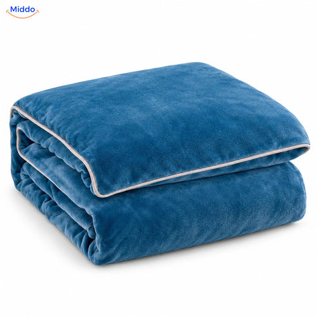 Velvety plush duvet cover in Light Blue