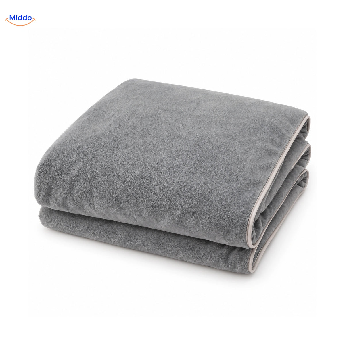 Velvety plush duvet cover in Light Gray