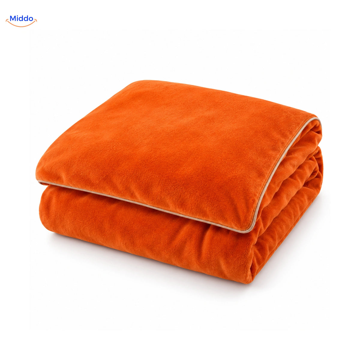 Velvety plush duvet cover in Orange Red