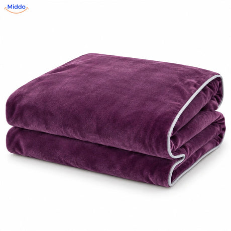 Velvety plush duvet cover in Purple