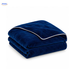 Velvety plush duvet cover in Royal Blue