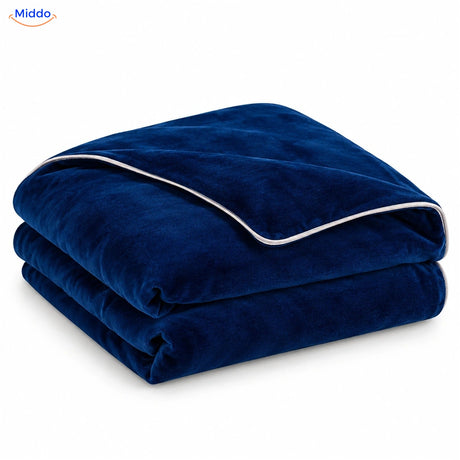Velvety plush duvet cover in Royal Blue