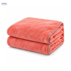 Velvety plush duvet cover in Salmon Pink