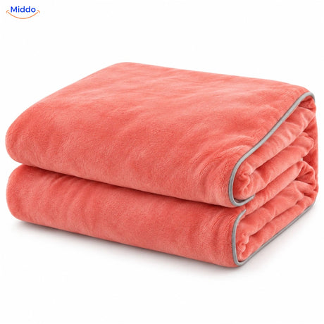 Velvety plush duvet cover in Salmon Pink