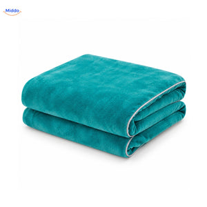 Velvety plush duvet cover in Turquoise