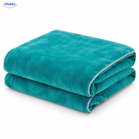 Velvety plush duvet cover in Turquoise