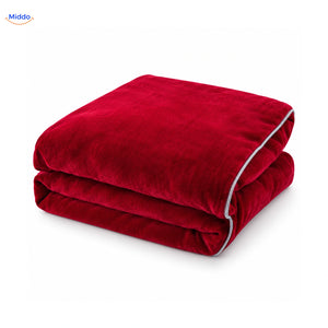 Velvety plush duvet cover in Wine Red