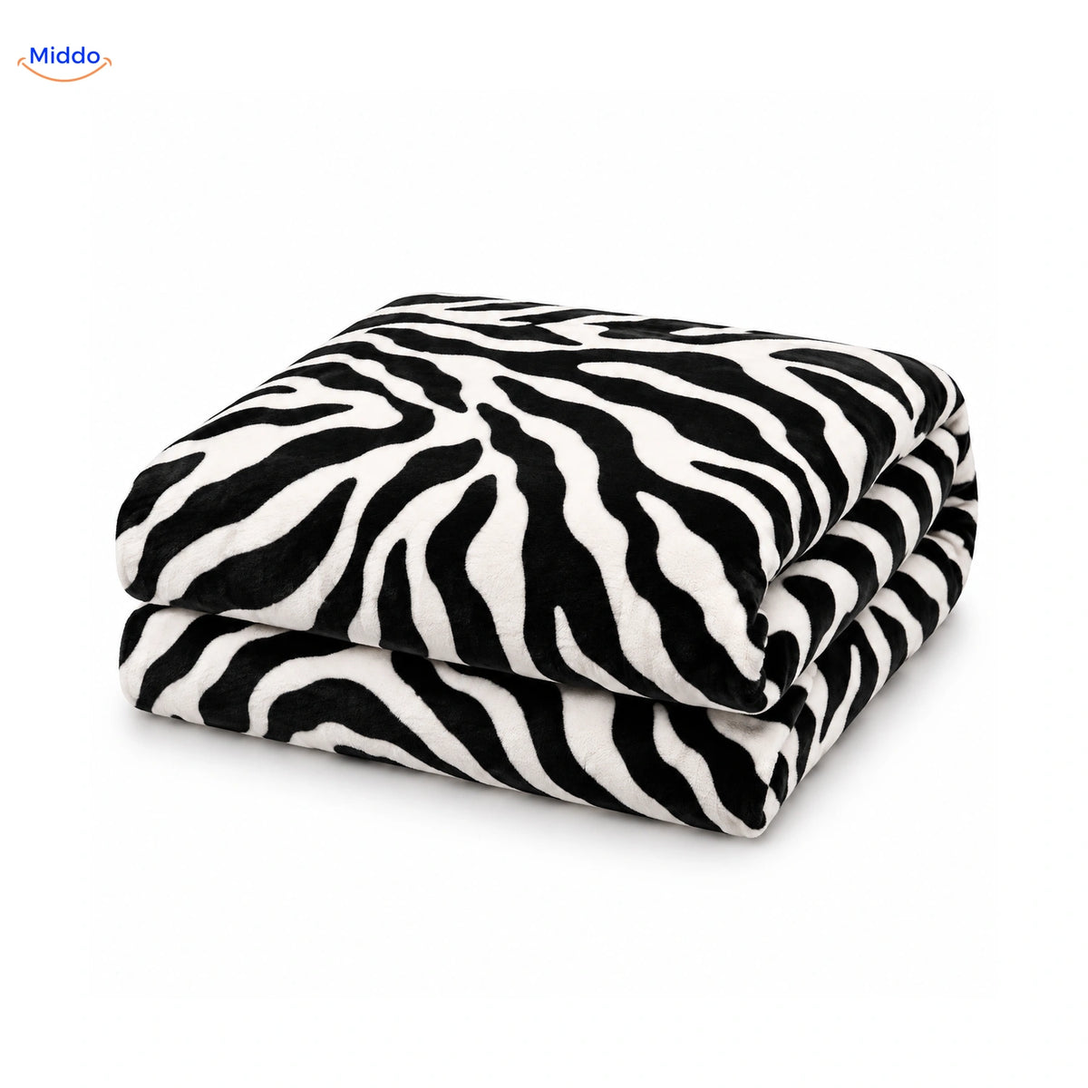 Velvety plush duvet cover in Zebra Print