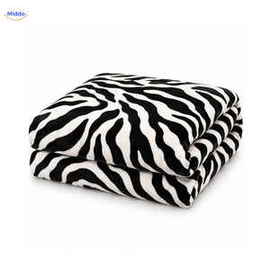 Velvety plush duvet cover in Zebra Print