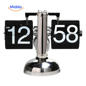 RetroFlip vintage flip clock single unit in black with quartz movement.