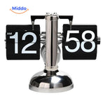 RetroFlip vintage flip clock single unit in black with quartz movement.