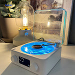 Vinyl starry sky LED Bluetooth speaker with ambient lighting in white