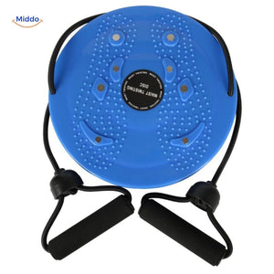 Compact waist twister slimming device for magnetic massage and waist training.