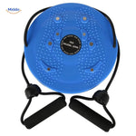 Compact waist twister slimming device for magnetic massage and waist training.