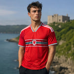 Wales 2026 World Cup supporter jersey in bold red.