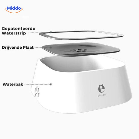 HydroPaws water bowl removable parts and components for easy cleaning.