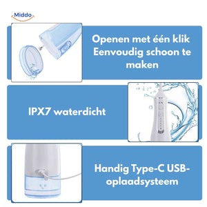 Cordless water flosser comfortable enough for both travel and daily home use.