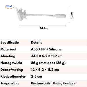 Water pump specifications showing dimensions, weight, and materials.