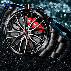 Water-resistant men's automatic watch rated 30m for splash and swim protection.